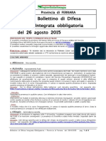 Bollettino Difesa Integrata Obbligatoria Provincia Ferrara 26ago15