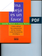 Una Queja Es Un Favor - Janelle Barlow y Claus Moller