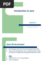 Introduction To Java: Naveen Kumar