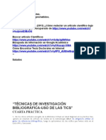 Técnicas de Investigación Bibliográfica