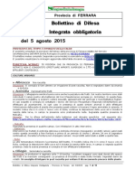 Bollettino Difesa Integrata Obbligatoria Provincia Ferrara 05 Agosto 2015