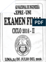 CepreUNI - Examen Final 2016 II