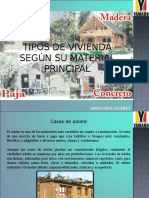 Tipos de Vivienda Según Su Material Principal