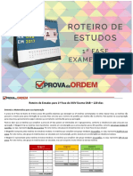 Roteiro Estudos 1fase Xxiv Exame Oab 120dias