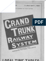 1924 Grand Trunk Public Timetable