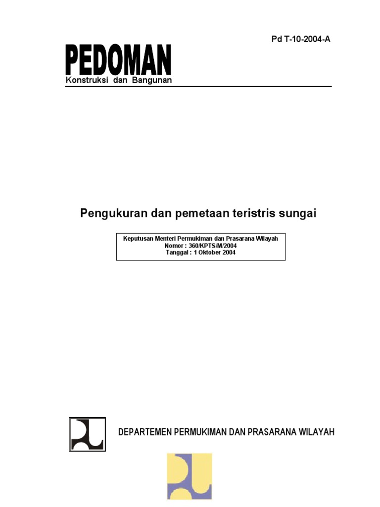 Pd T 10 2004 A Pengukuran Dan Pemetaan Teristris Sungai