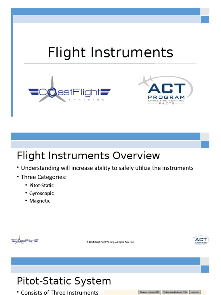 Flight Instruments | PDF | Altitude | Gyroscope