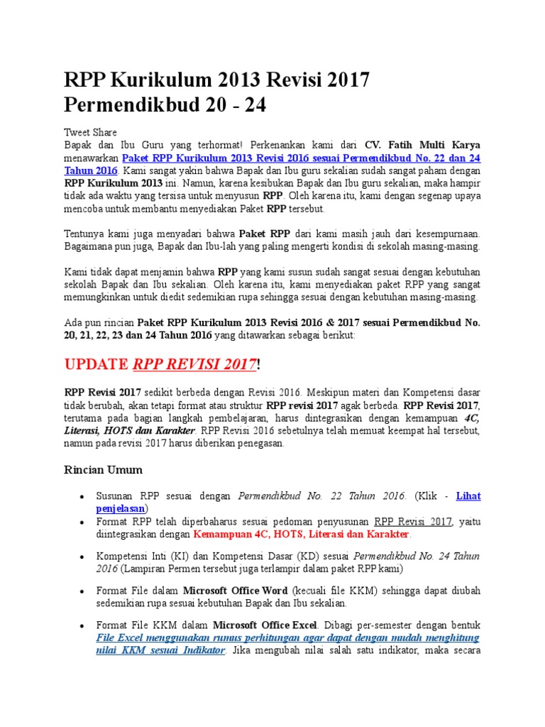 Contoh Rpp Permendikbud No 22 Tahun 2016 Pdf Berbagai Contoh