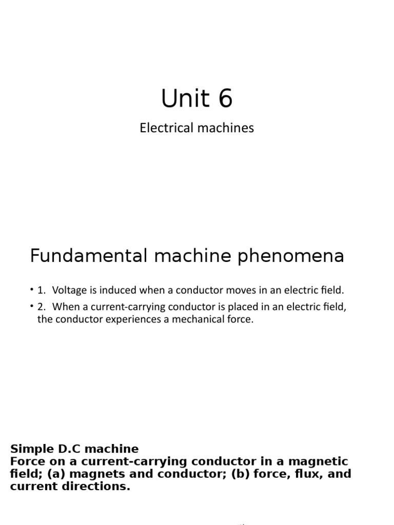 Unit 6 Electrical Machines Pdf