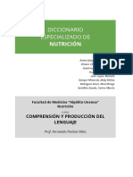 Último Avance de Diccionario Especializado de Nutrición v2