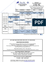 Aug 2017 Class Schedule