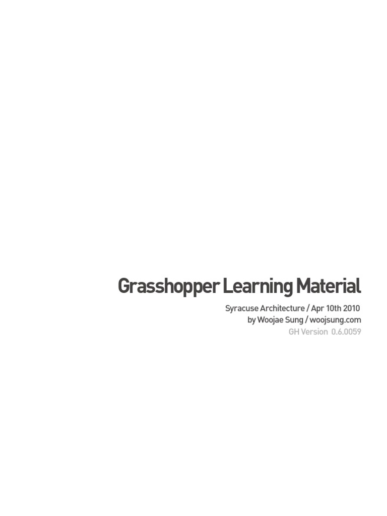 GrasshopperWorkspace PDF | PDF | Parameter (Computer Programming ...