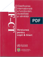 Clasificarea Internationala A Functionarii Dizabilitatii Si Sanatatii CIF OMS 2004 PDF