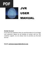 JVR Fingerprint Attendance User Manual