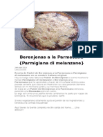 Berenjenas a La Parmesana