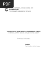 ANÁLISE CRÍTICA DO SISTEMA DE GESTÃO DE SEGURANÇA DO ALIMENTO NO TERMINAL MARÍTIMO DE CARGA GERAL DE PONTA DA MADEIRA
