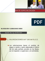 Diploma de Especialización en Valorización y Liquidación de Obras