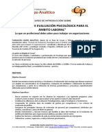 Técnicas de Evaluación Psicológica Para El Ámbito Laboral (2017)