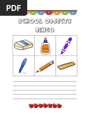 School Objects Bingo 6