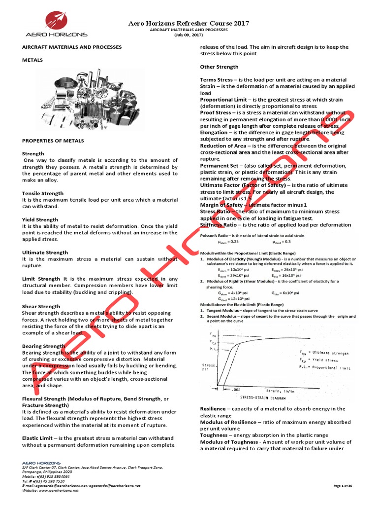 Aircraft Materials and Processes 2017 PDF PDF Heat Treating