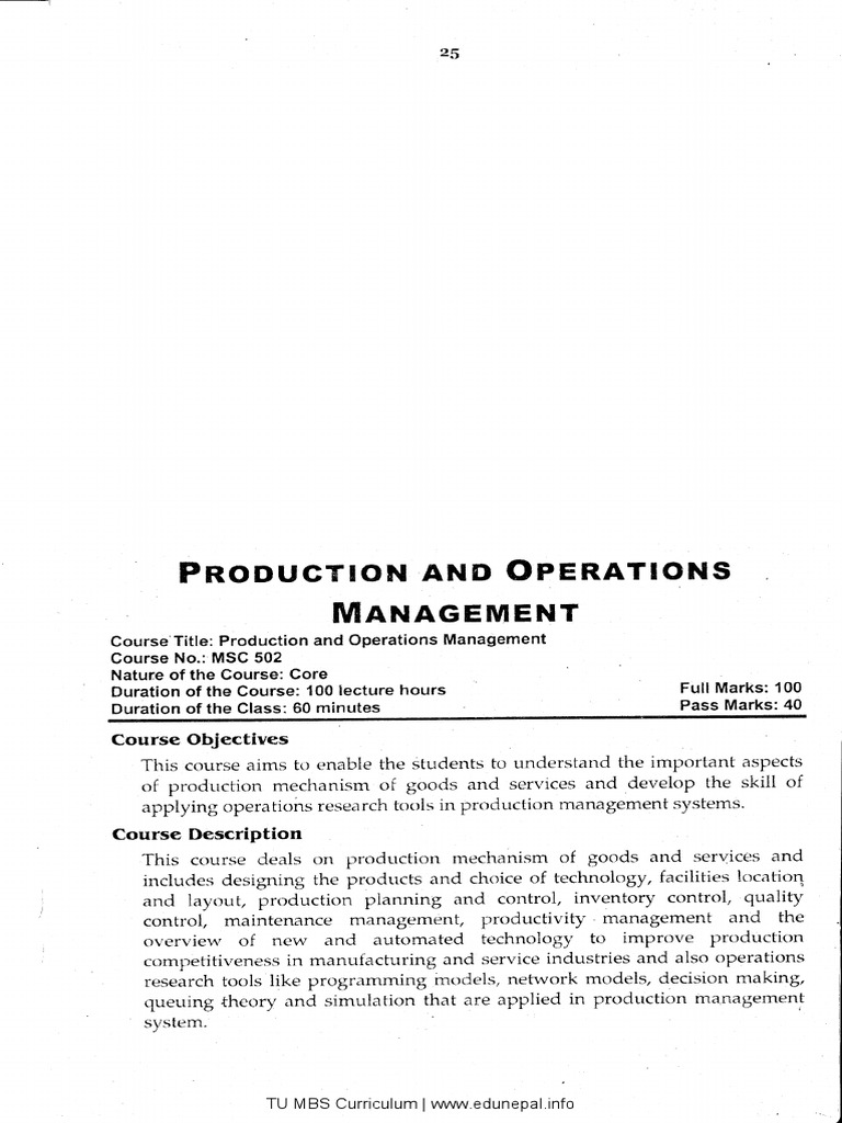 Tu Mbs 2nd Year Curriculum Pdf