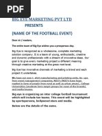 Download Football Event Proposal by KKaran Samal SN35502570 doc pdf