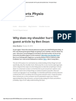 Why Does My Shoulder Hurt - A Guest Article by Ben Dean - The Sports Physio