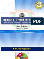 Risk and Conflict Management: Jimmy D. Bucar