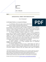 Adolescencia, Crisis y Discursos Sociales - Emmanuele