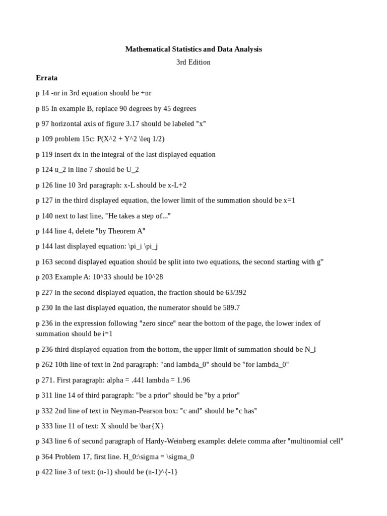 MATHEMATICAL STATISTICS AND DATA ANALYSIS JOHN RICE PDF intelligence overview