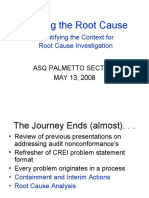 Identifying The Context For Root Cause Investigation