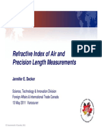Refractive Index of Air and Precision Length Measurements: Jennifer E. Decker