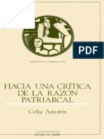 Amorós, Celia - Hacia Una Crítica de La Razón Patriarcal PDF