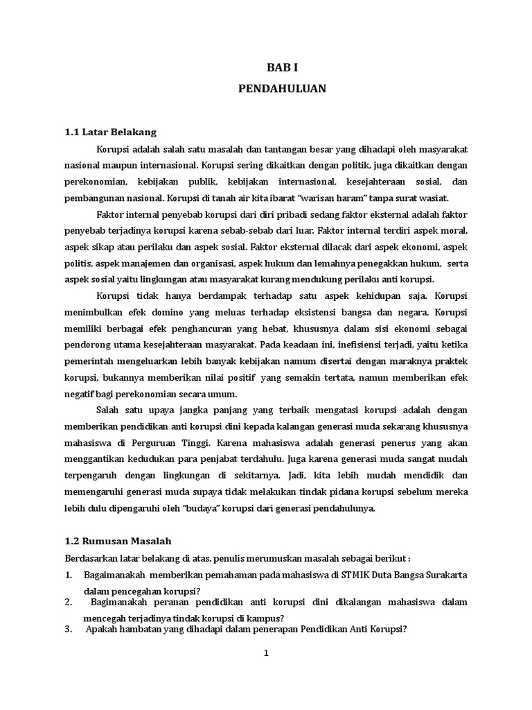 Makalah Anti Korupsi