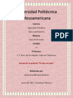 Ensayo de La Pelicula de Te Doy Mis Ojos-Heidy-Ipet