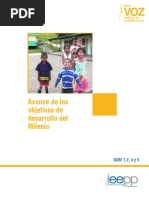 Avances Objetivos Desarrollo Milenio