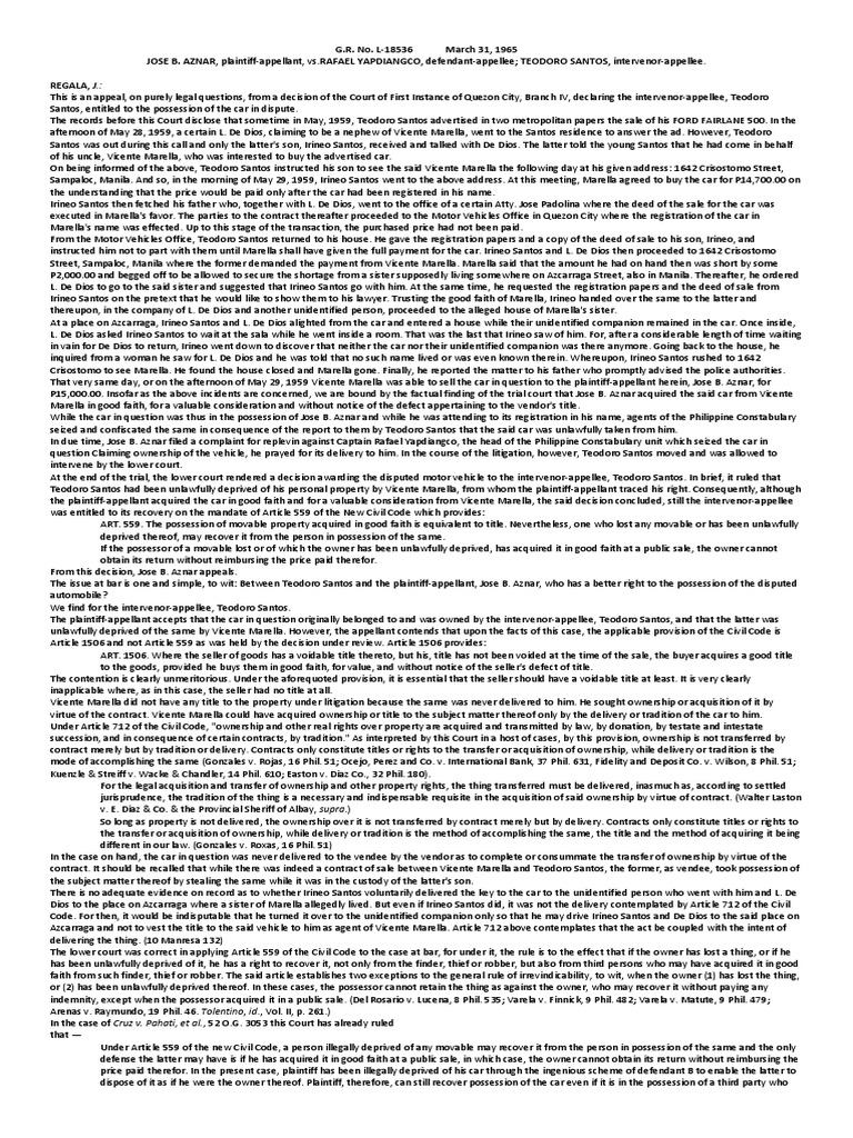 Property Cases Compilation PDF Judgment (Law) Annulment