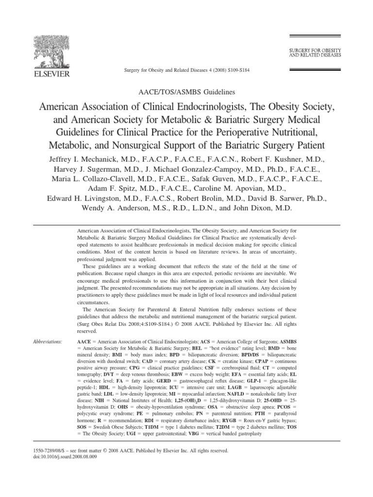 141 GuidelineBariatricSurgery PDF | PDF | Bariatric Surgery | Obesity
