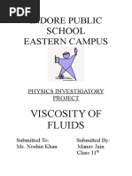 Physics Project 11th Class (Viscosity)