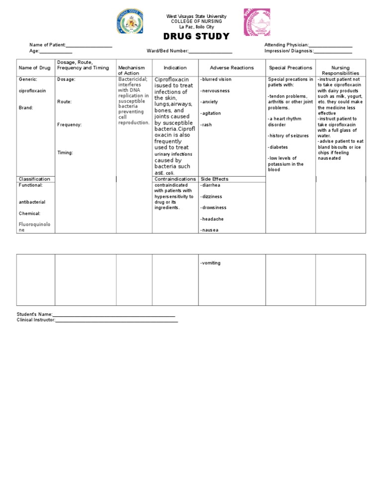 Drug Study | PDF | Medical Treatments | Diseases And Disorders