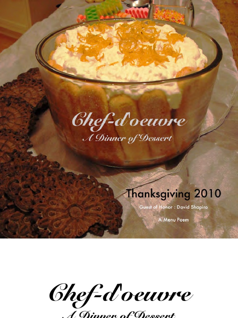 Thanksgiving Menu 2010 | Desserts | Foods