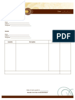 Artist Invoice Template