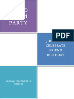 Friend Party Invitation Free