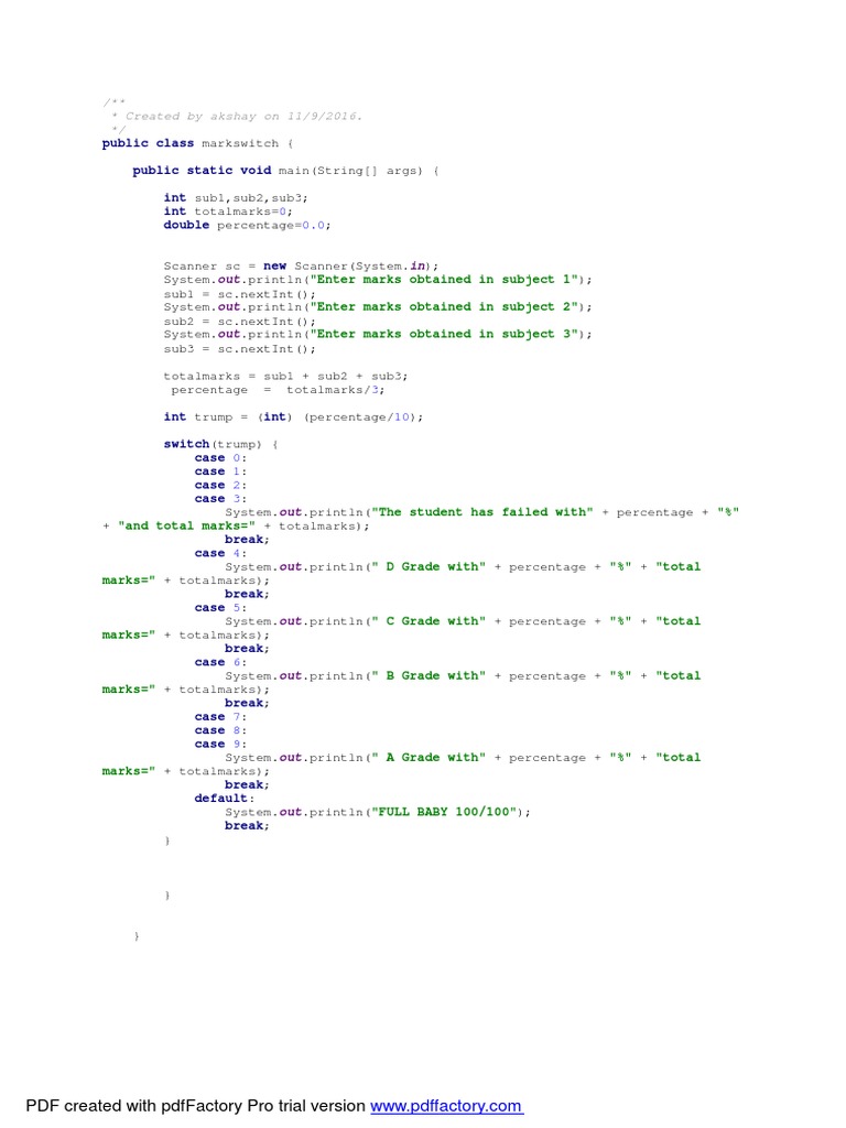 Public Class Public Static Void Int Int Double: / Created by Akshay On ...