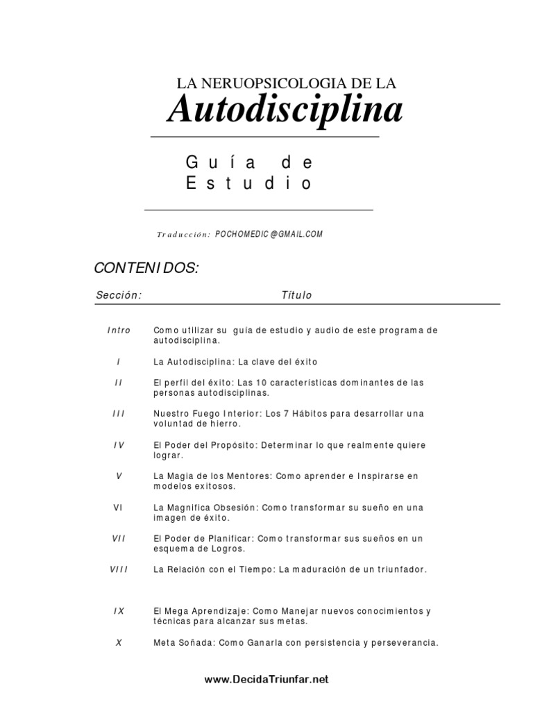 Brian Tracy El Poder De La Autodisciplina