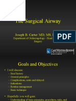 The Surgical Airway: Joseph B. Carter MD, MS, FACS