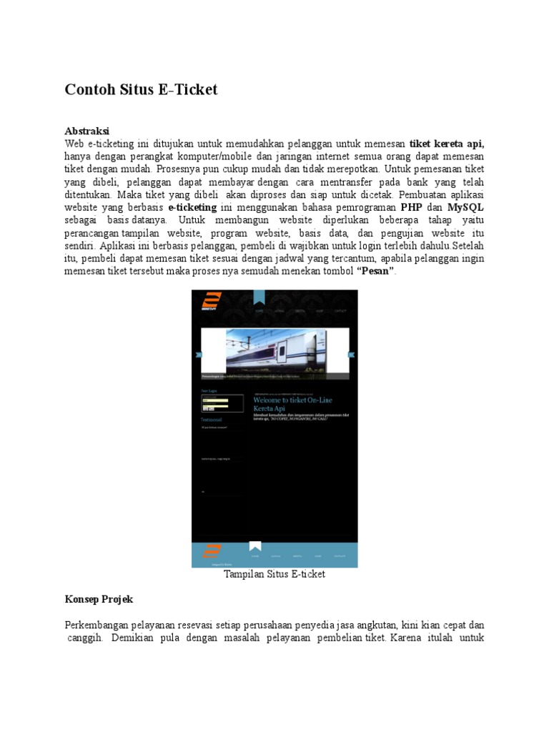 Contoh E Ticket Pdf