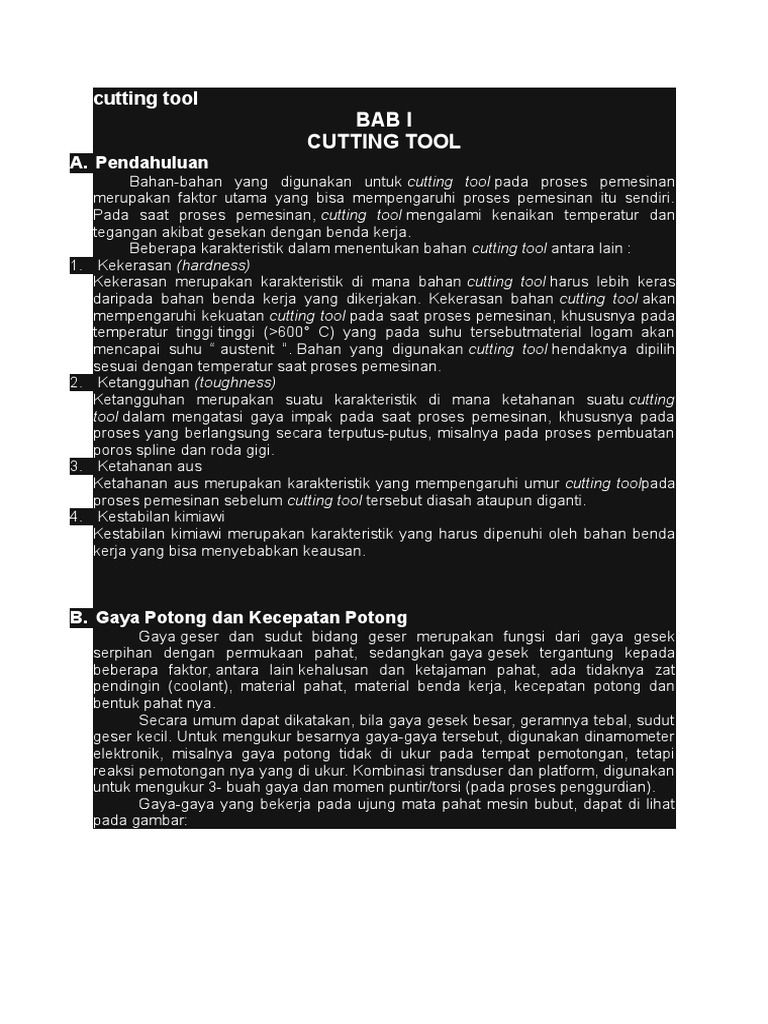 Cutting Tool PDF