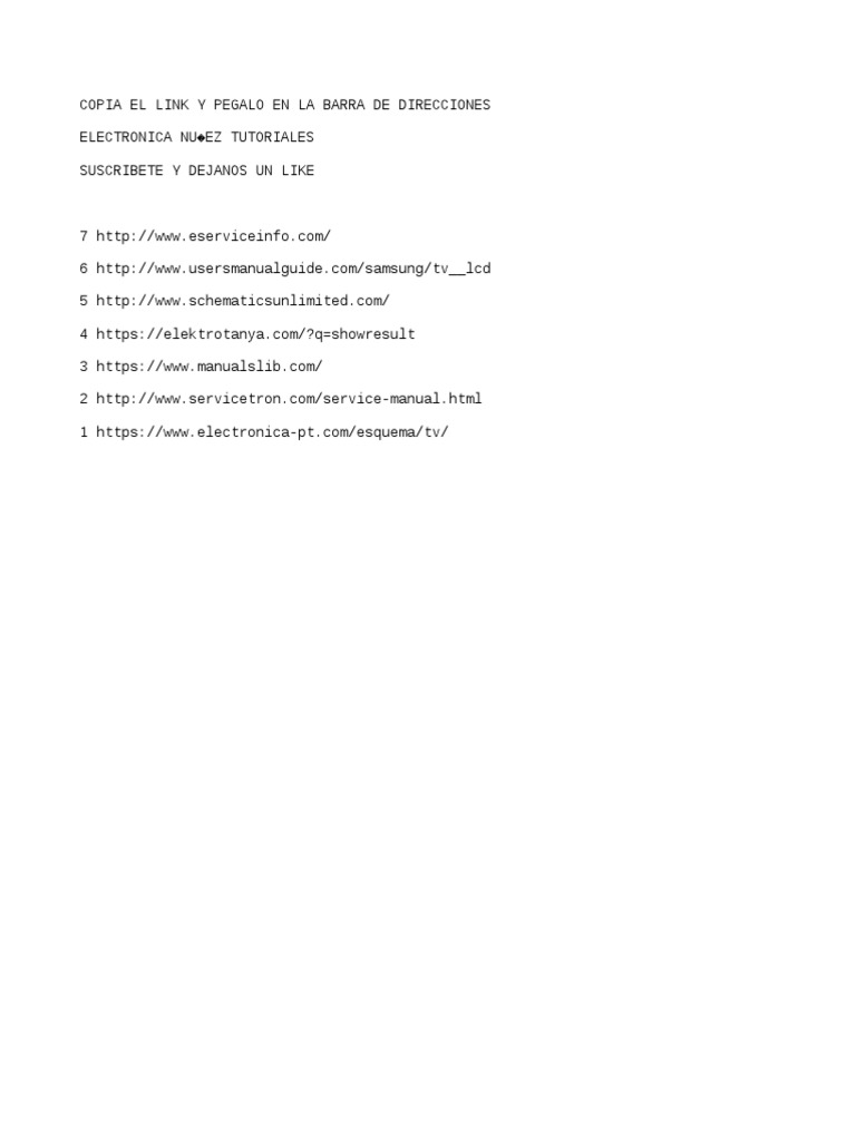 Link para Descargar Diagramas de TV | PDF