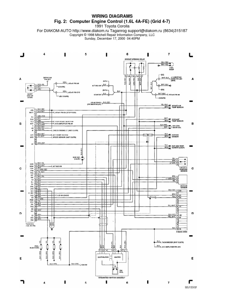 Corolla 4afe 1 6 Ecu Pinout Pdf